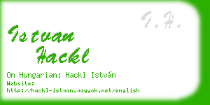 istvan hackl business card